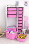 Hanah Home Armario Multiusos Blanco y Rosa